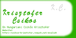 krisztofer csikos business card